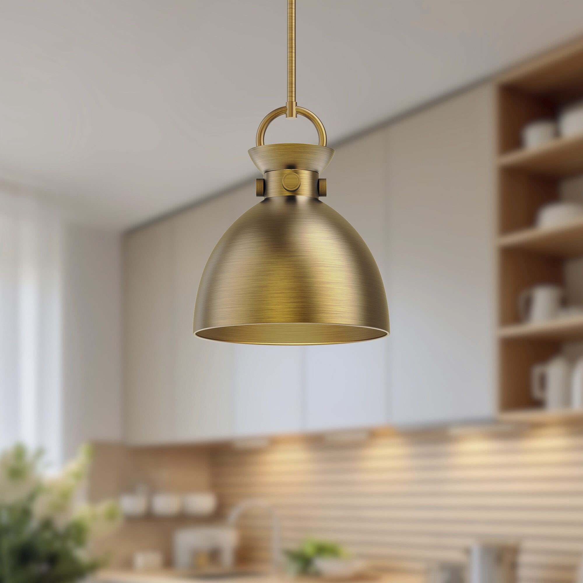 Alora Mood Waldo Pendant Ceiling Light in Aged Gold