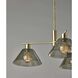Zoe 3 Light 25.5 inch Antique Brass Chandelier Ceiling Light