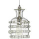 Ribbon 1 Light 7 inch Clear Glass Pendant Ceiling Light