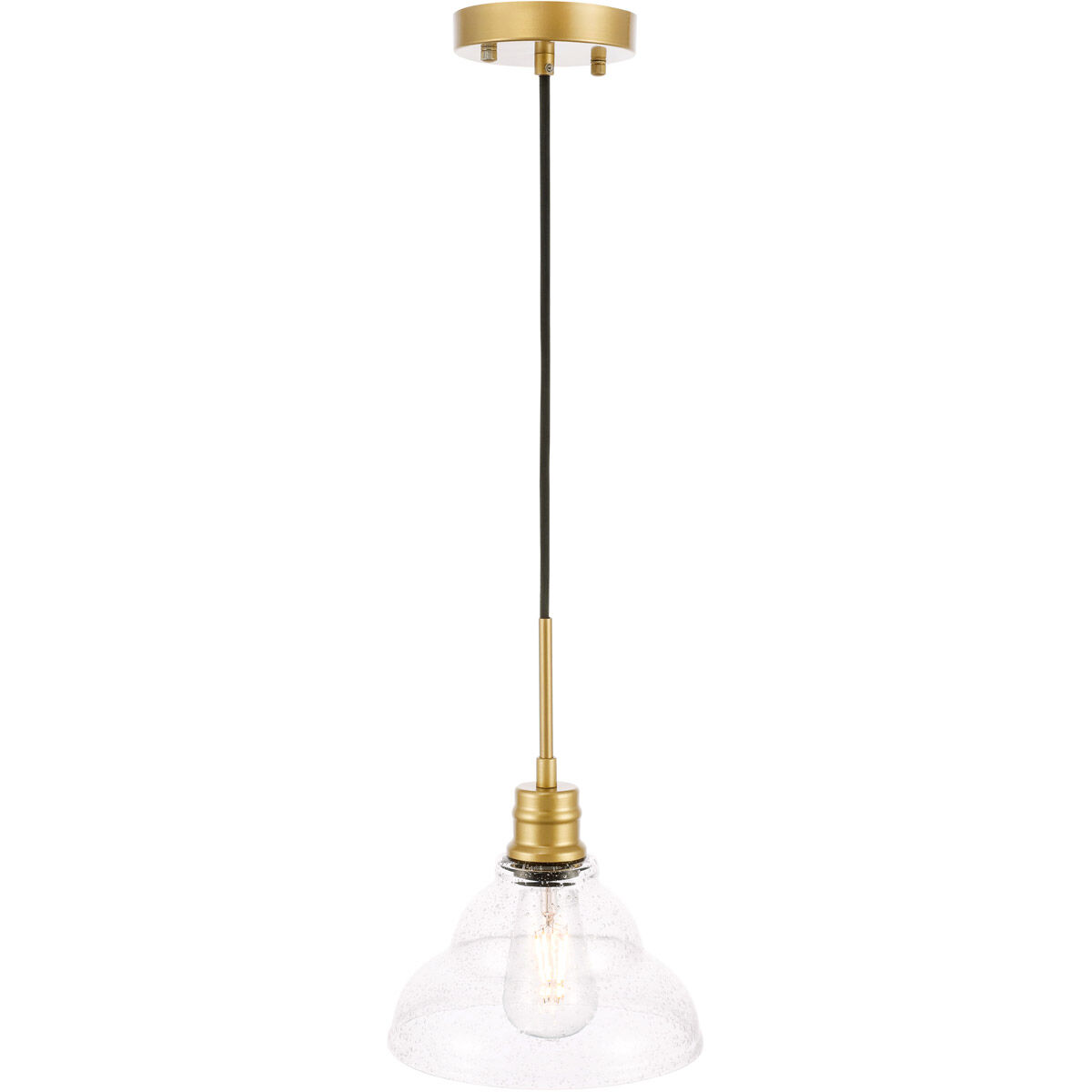 Gil 1 Light 8.5 inch Brass Pendant Ceiling Light