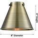 Appalachian 1 Light 8 inch Black Antique Brass Semi-Flush Mount Ceiling Light