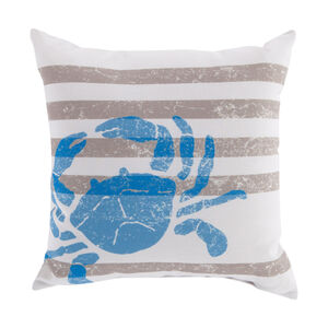 Mobjack Bay 26 X 26 inch Off-White and Blue Outdoor Throw Pillow