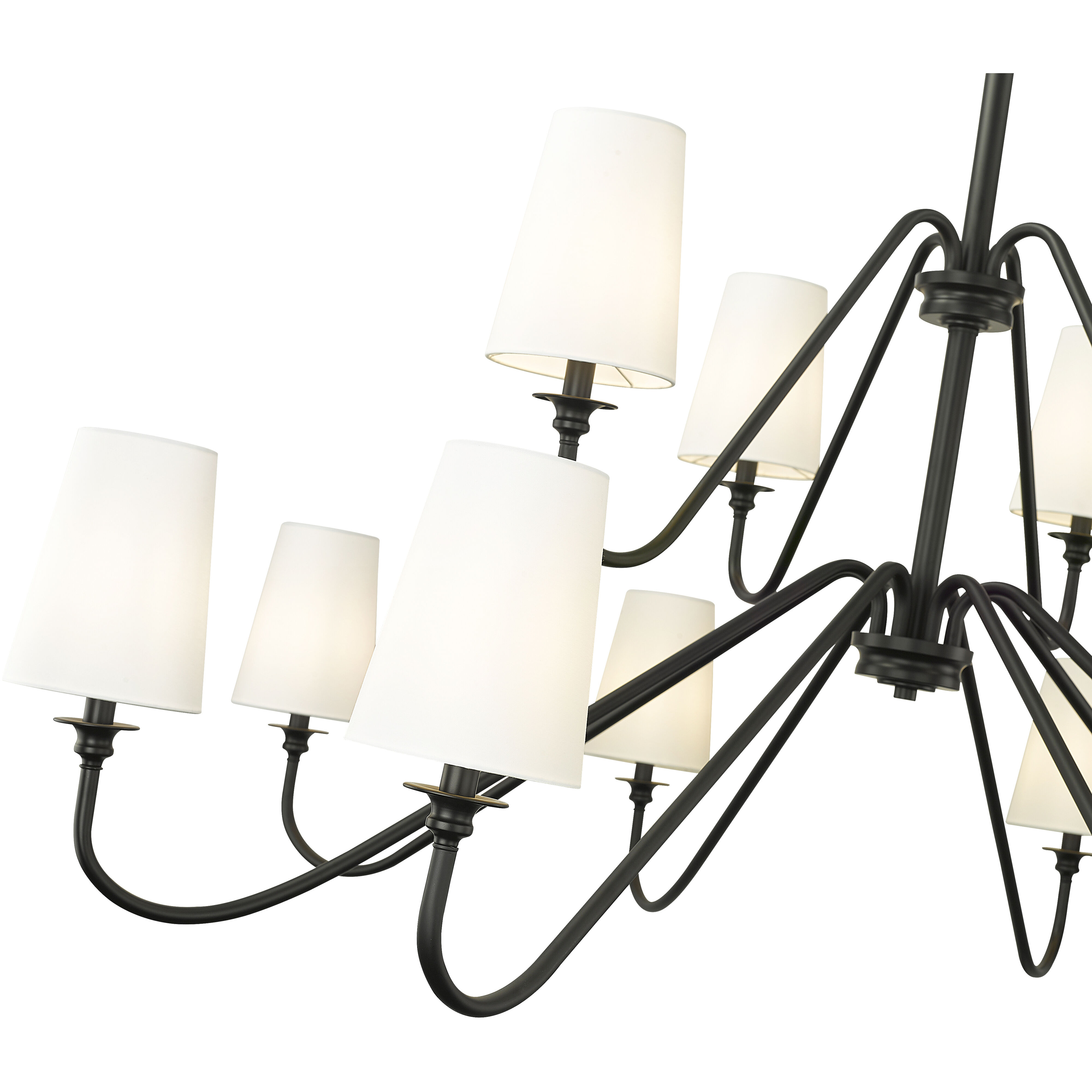 Gianna 12 Light 60.25 inch Matte Black Chandelier Ceiling Light