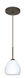 Bolla 1 Light Bronze Pendant Ceiling Light in Opal Matte Glass, Incandescent
