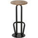 Hook 30 inch Matte Black Bar Stool, Left
