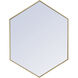 Eternity 40 X 30 inch Brass Wall Mirror