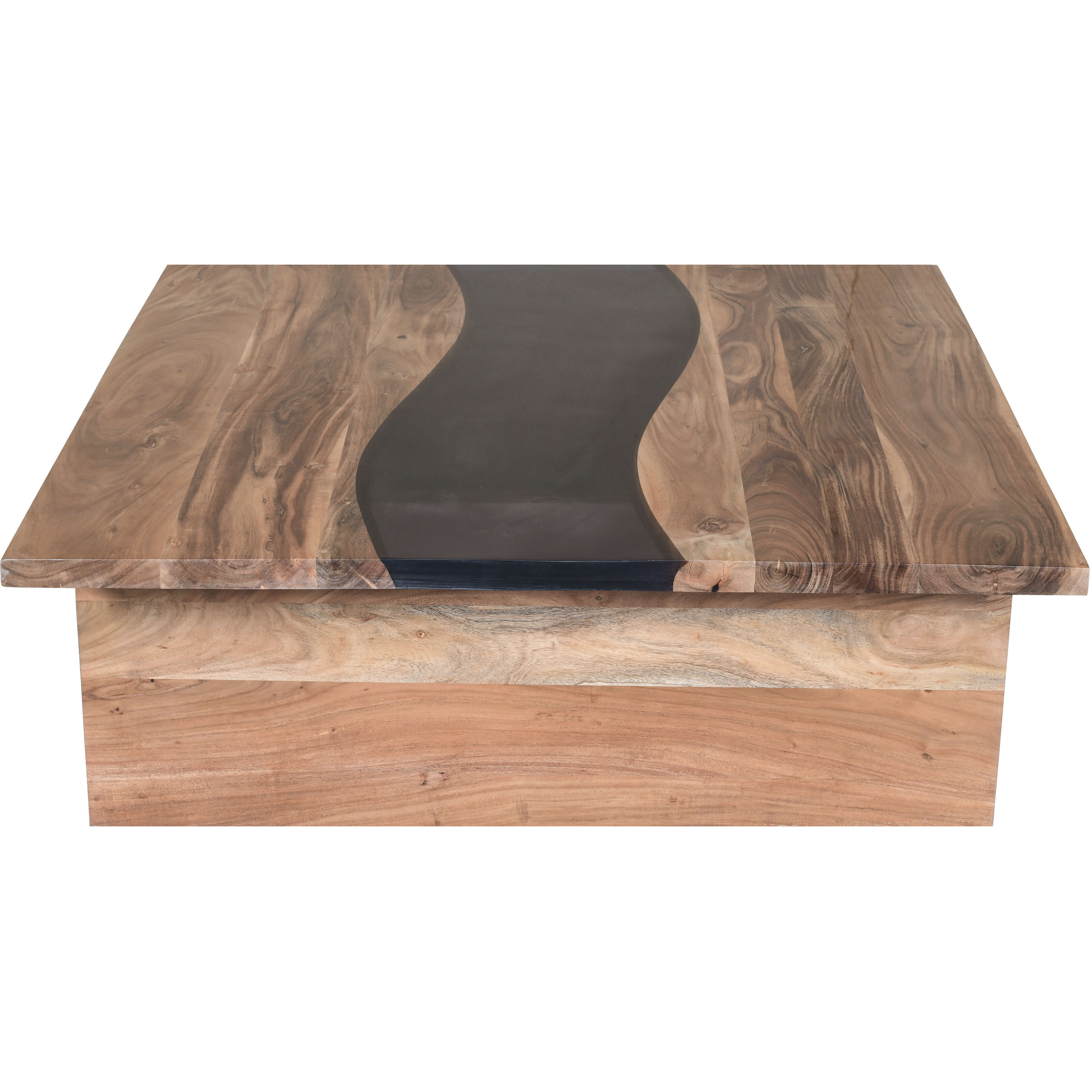 River Wood 48 X 48 inch Natural with Brown Coffee Table