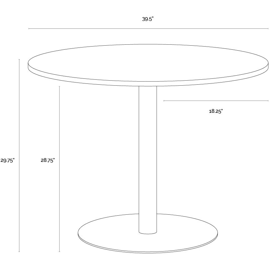 Iska Cream / Antique Brass Bistro Table