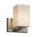 Clouds Wall Sconce Wall Light in Brushed Nickel, Square with Flat Rim, Incandescent
