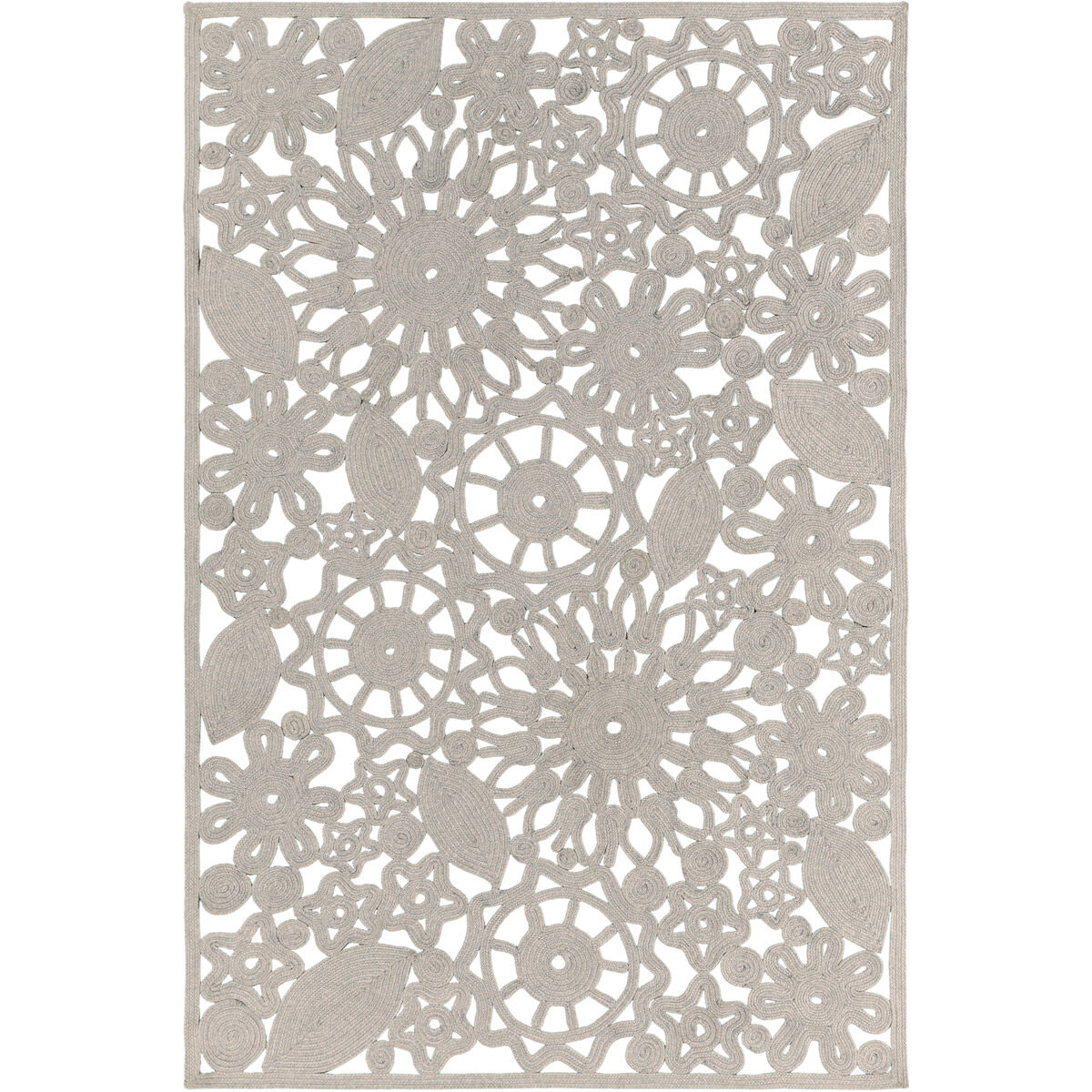 Sanibel 36 X 24 inch Gray Outdoor Area Rug, Polypropylene, Polyester, and Viscose