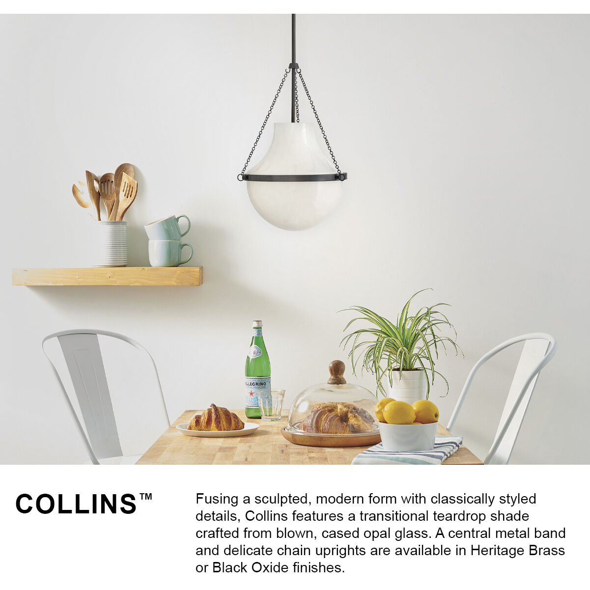 Collins 1 Light 20 inch Black Oxide Chandelier Ceiling Light