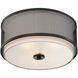 Modern 3 Light 14.75 inch Oil Rubbed Bronze Flush Mount Ceiling Light