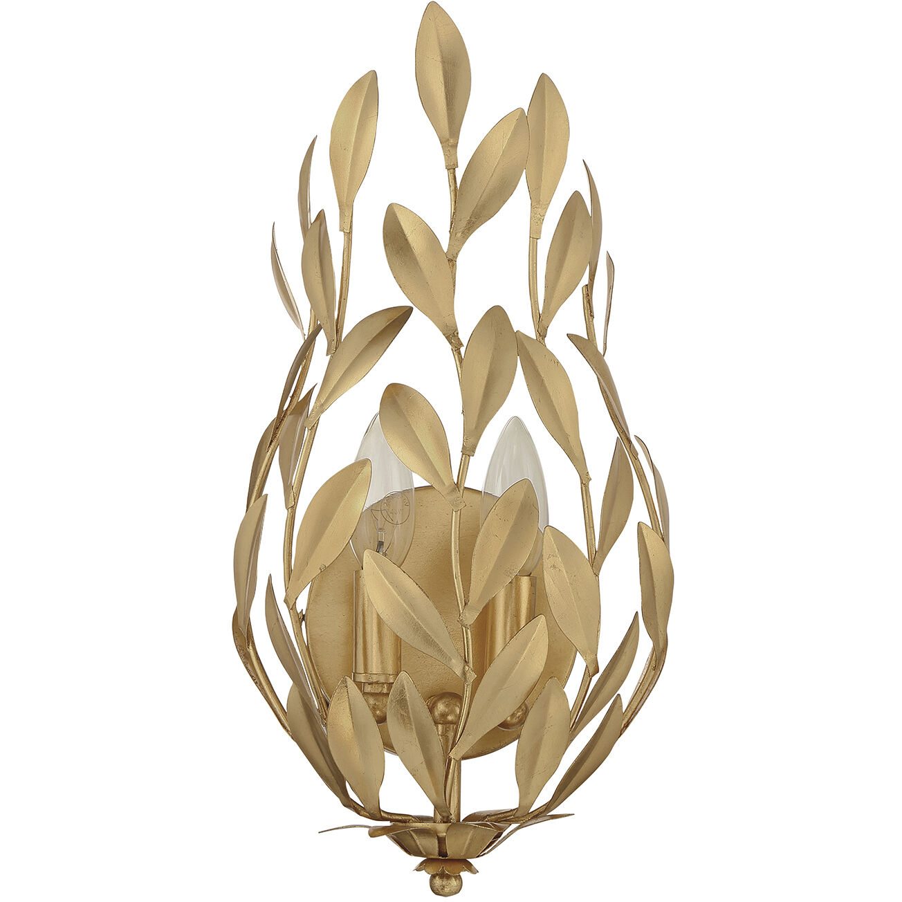 Broche Bath Wall Light in Antique Gold