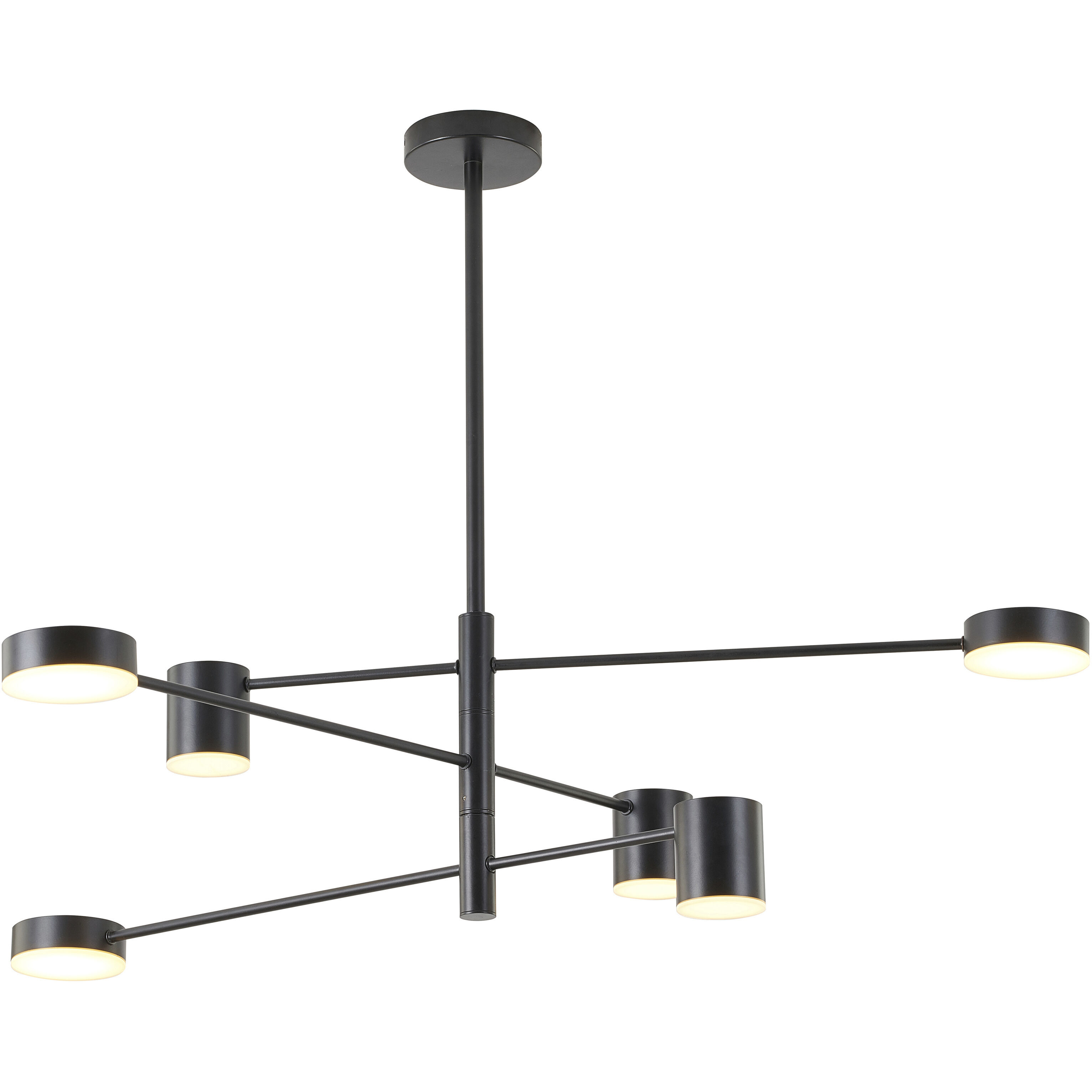 Canada LED 40 inch Black Chandelier Ceiling Light