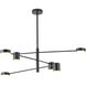 Canada LED 40 inch Black Chandelier Ceiling Light