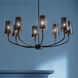 Adeena 8 Light 36.5 inch Black Chandelier Ceiling Light