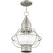 Newburyport 1 Light 12 inch Brushed Nickel Outdoor Pendant Lantern