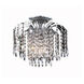 Falls 4 Light 16 inch Chrome Flush Mount Ceiling Light in Royal Cut