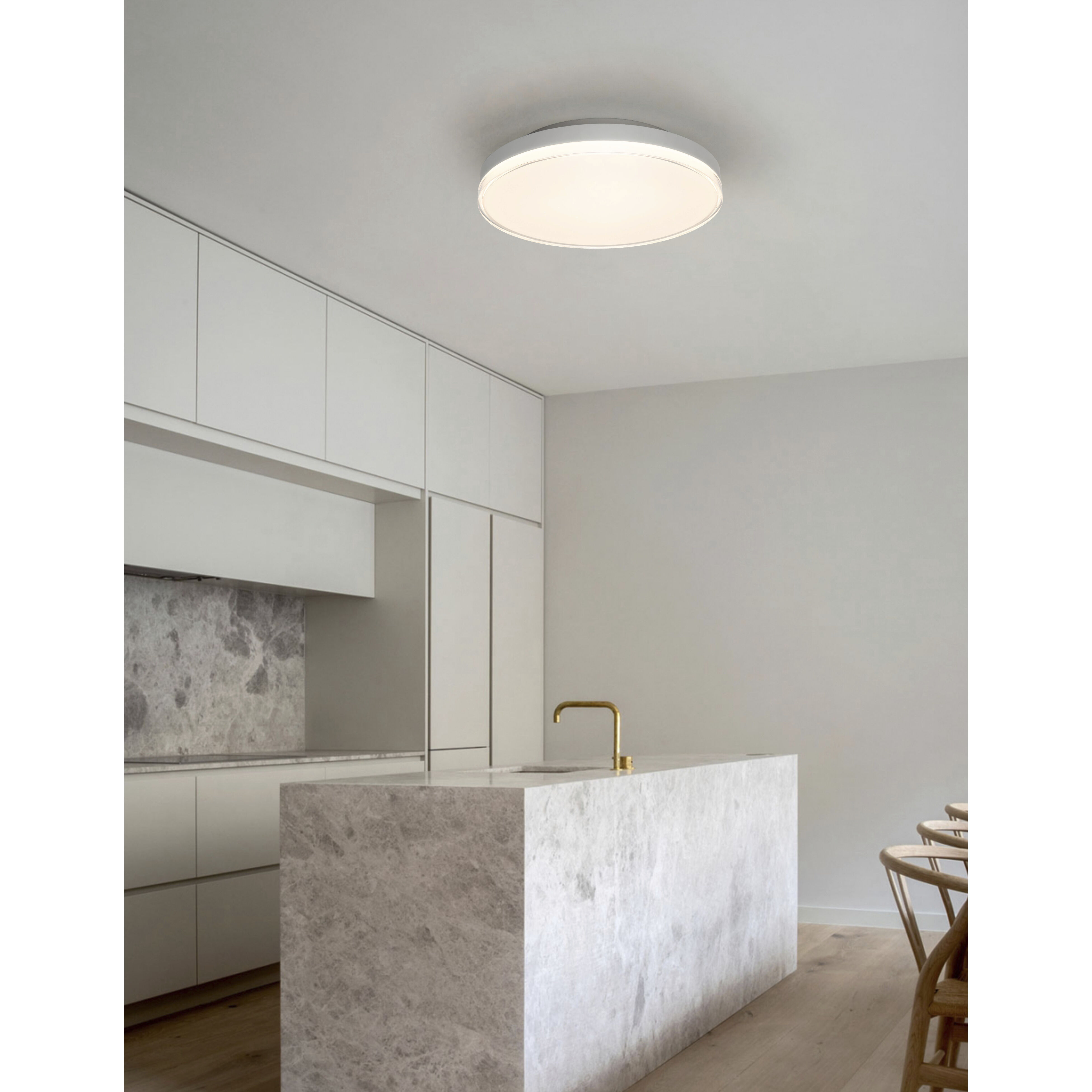 Elio LED 15.7 inch Matte White Flush Mount Ceiling Light