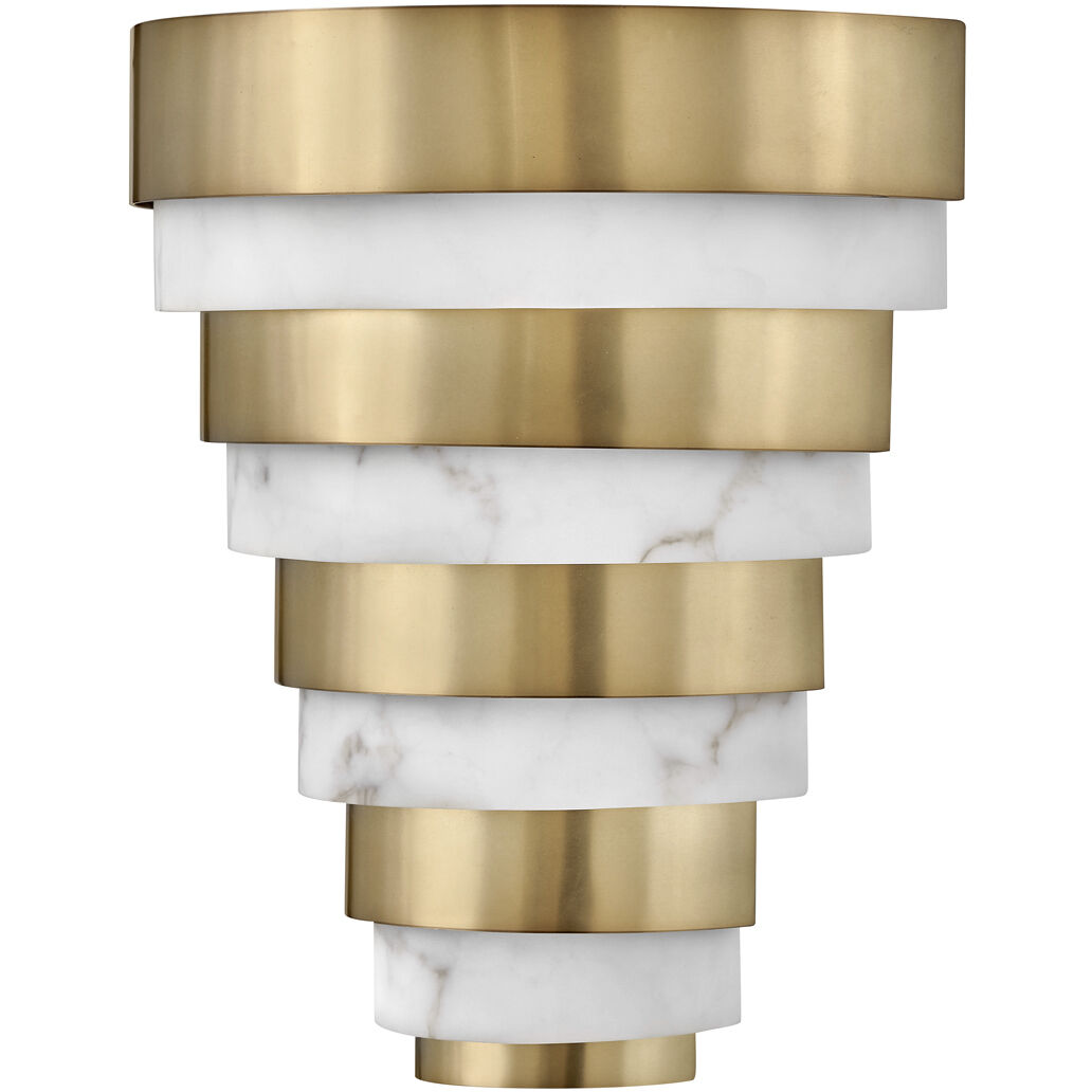 Lisa McDennon Echelon LED 12 inch Heritage Brass Indoor Wall Sconce Wall Light