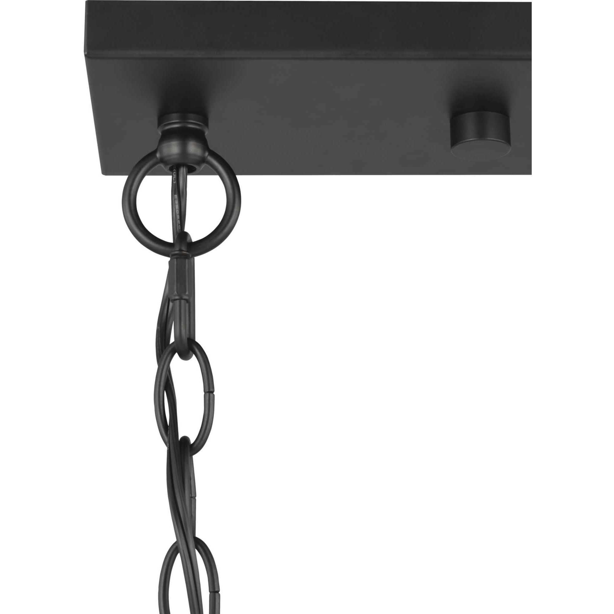 Adley 3 Light 26 inch Matte Black Linear Chandelier Ceiling Light