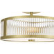 Ardezia 3 Light 15.75 inch Vintage Brass Semi-Flush Mount Ceiling Light