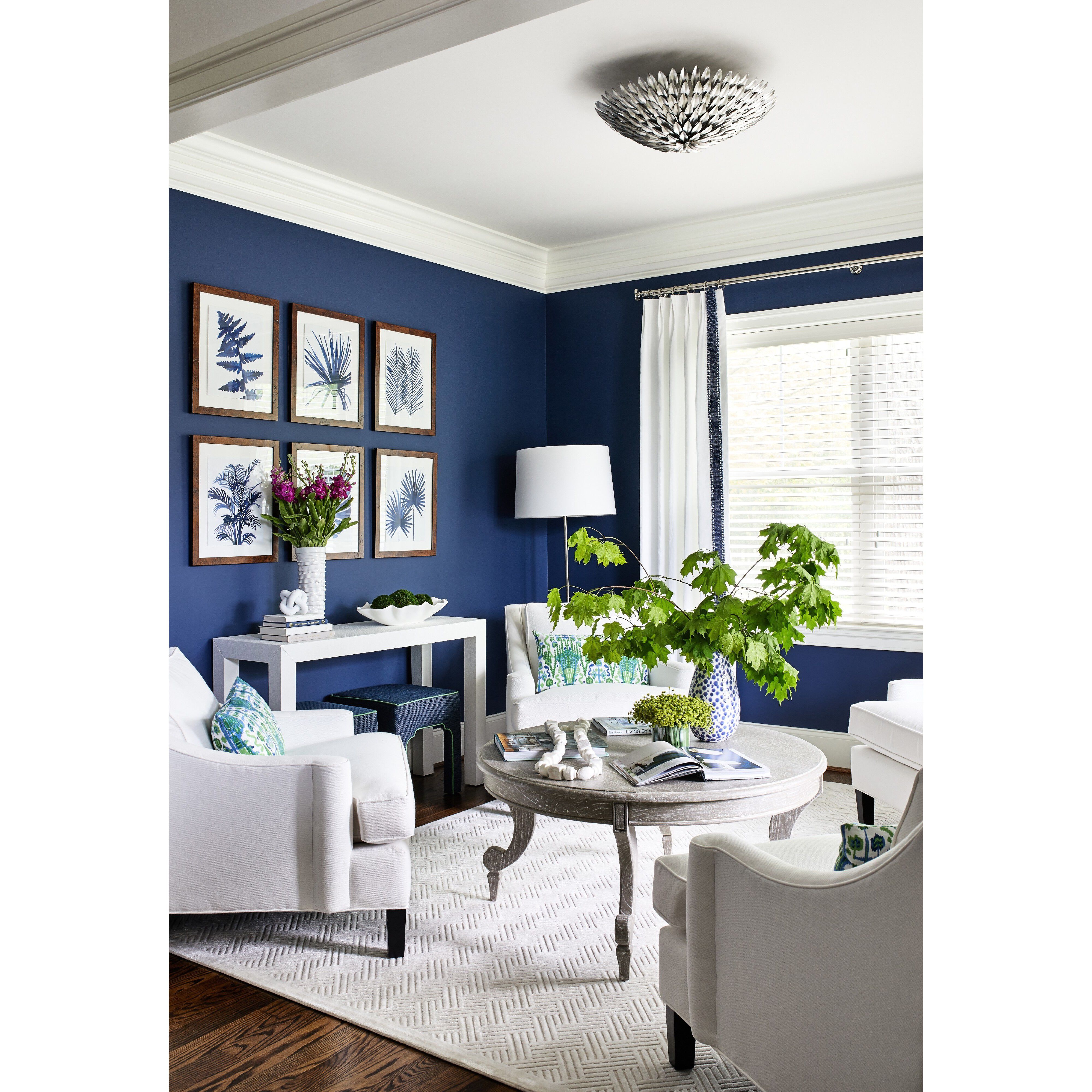 Broche 6 Light 24 inch Antique Silver Semi Flush Ceiling Light