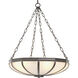 Jenkins 4 Light 23.62 inch Bronze and White Glass Pendant Ceiling Light