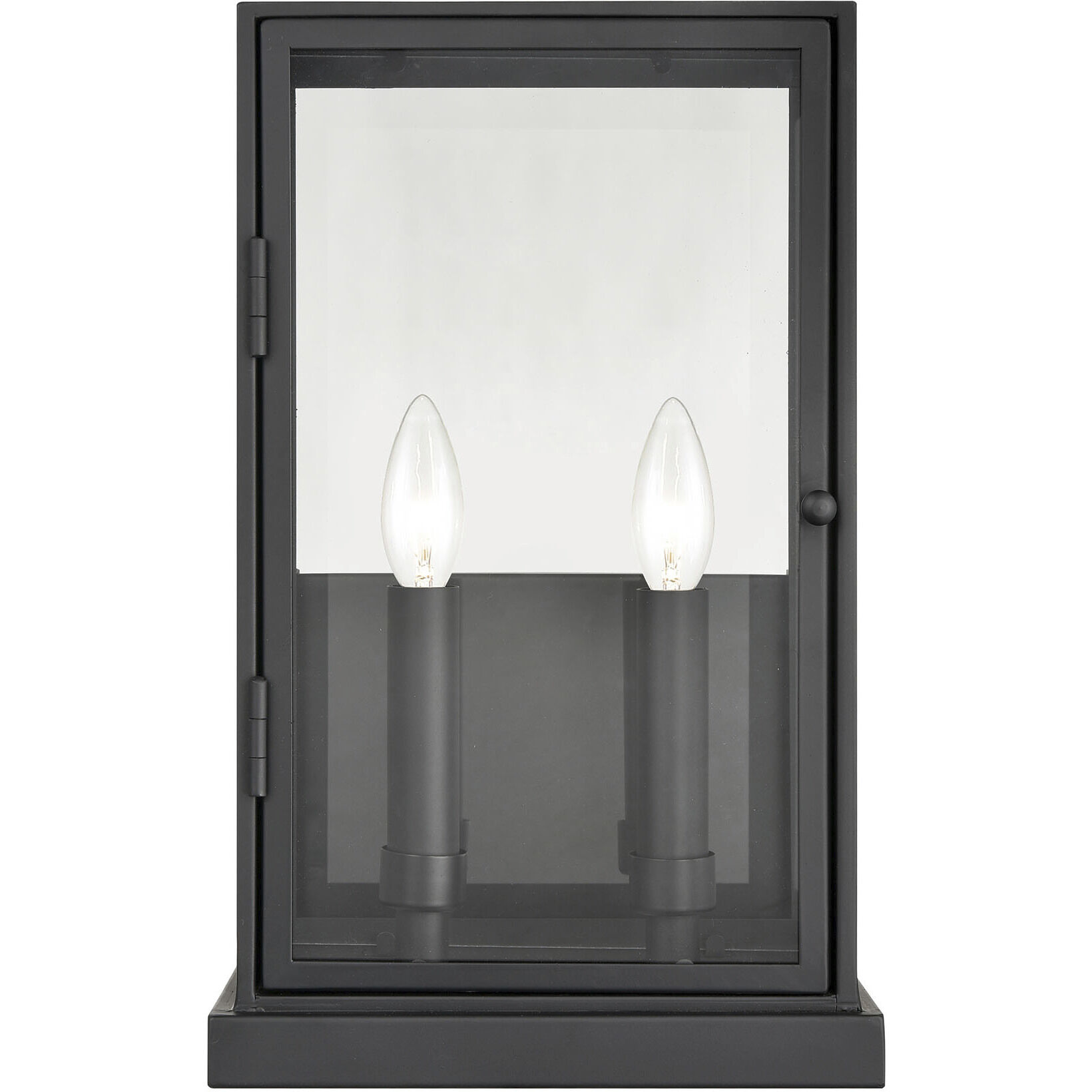 Foundation 2 Light 15 inch Matte Black Outdoor Wall Sconce