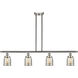 Small Bell 4 Light 48 inch Satin Nickel Island Light Ceiling Light, Ballston