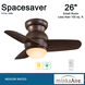 Spacesaver 26 inch Oil Rubbed Bronze Ceiling Fan