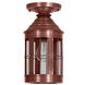 Heal 1 Light 6 inch Antique Copper Flush Mount Ceiling Light in Seedy Marine Glass