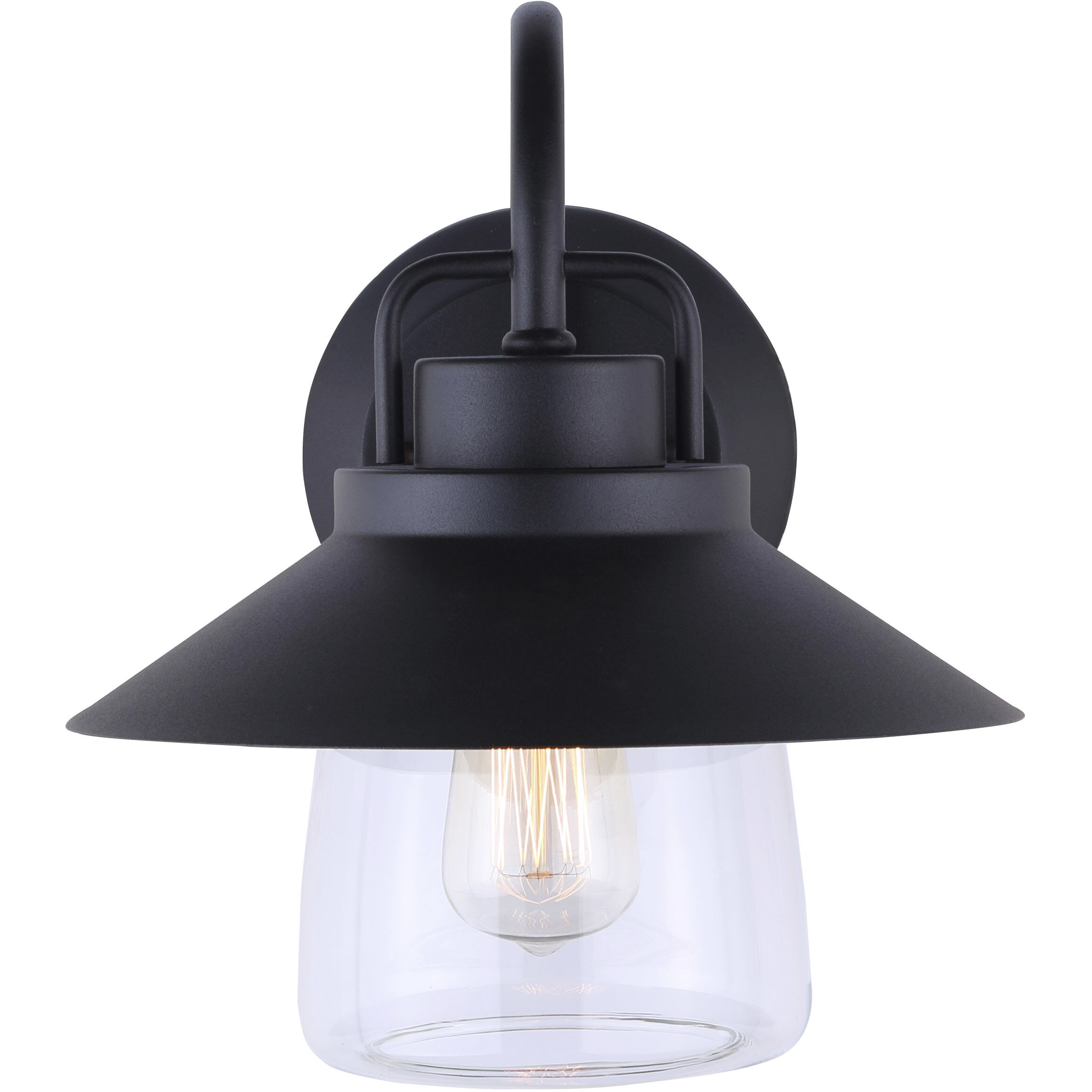 Madison 1 Light 11 inch Black Outdoor Downlight