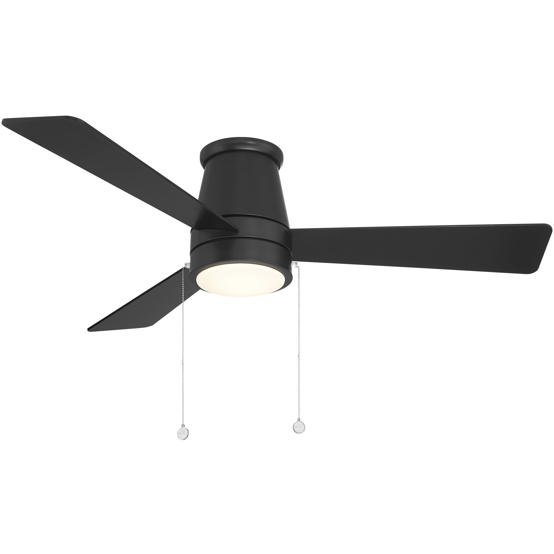 Hug 52 inch Matte Black Flush Mount Ceiling Fan
