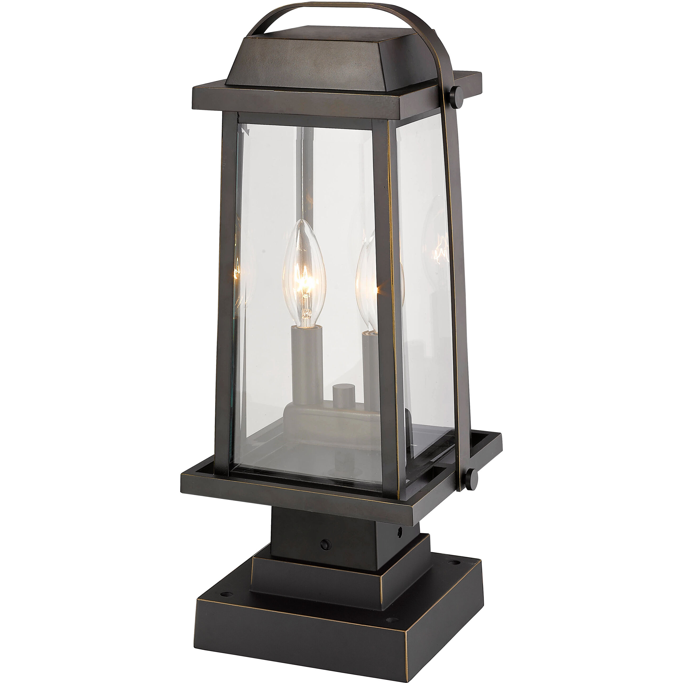 Millworks 2 Light 17.75 inch Oil Rubbed Bronze Outdoor Pier Mounted Fixture