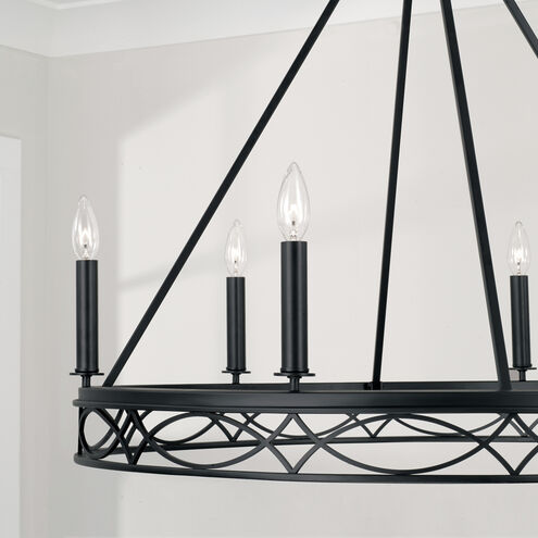 Avery 6 Light 32 inch Matte Black Chandelier Ceiling Light