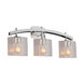Fusion 3 Light 25.5 inch Brushed Nickel Bath Bar Wall Light in Oval, Incandescent, Seeded Fusion