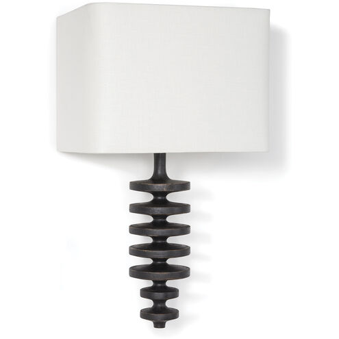 Fishbone 1 Light 12 inch Ebony Wall Sconce Wall Light