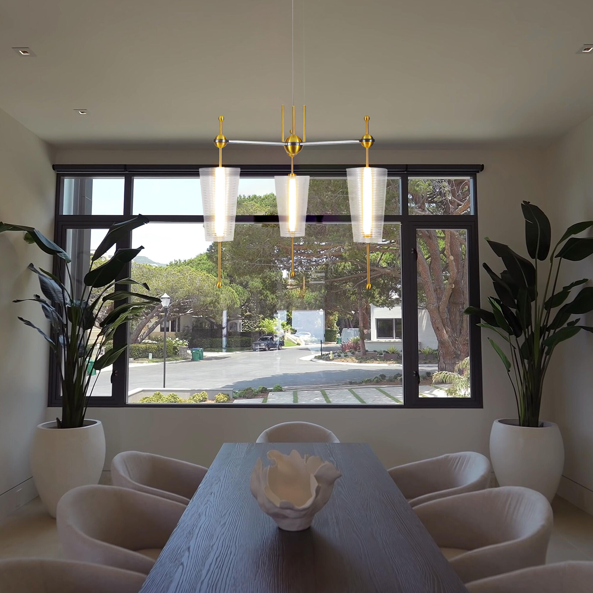 Artisan Collection/TOSCANA Series 25.5 inch Antique Brass Pendant Ceiling Light