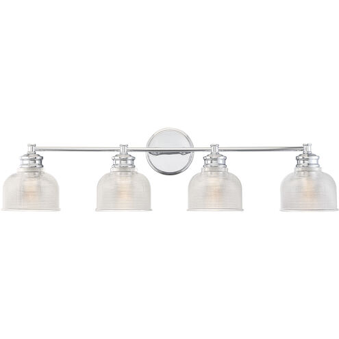 Transitional 4 Light 32 inch Chrome Bathroom Vanity Light Wall Light