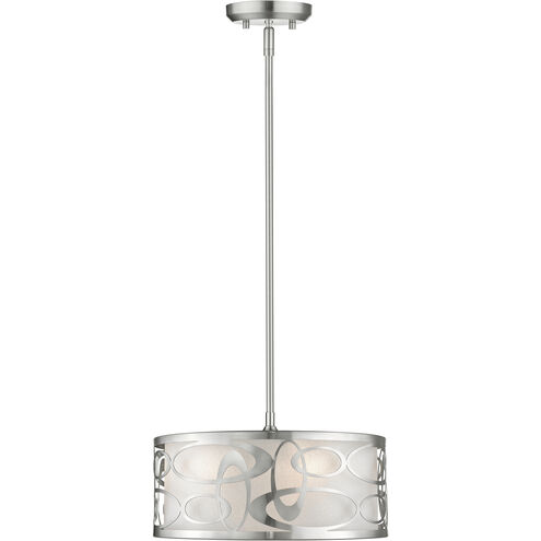 Opal 3 Light 14 inch Brushed Nickel Pendant Ceiling Light