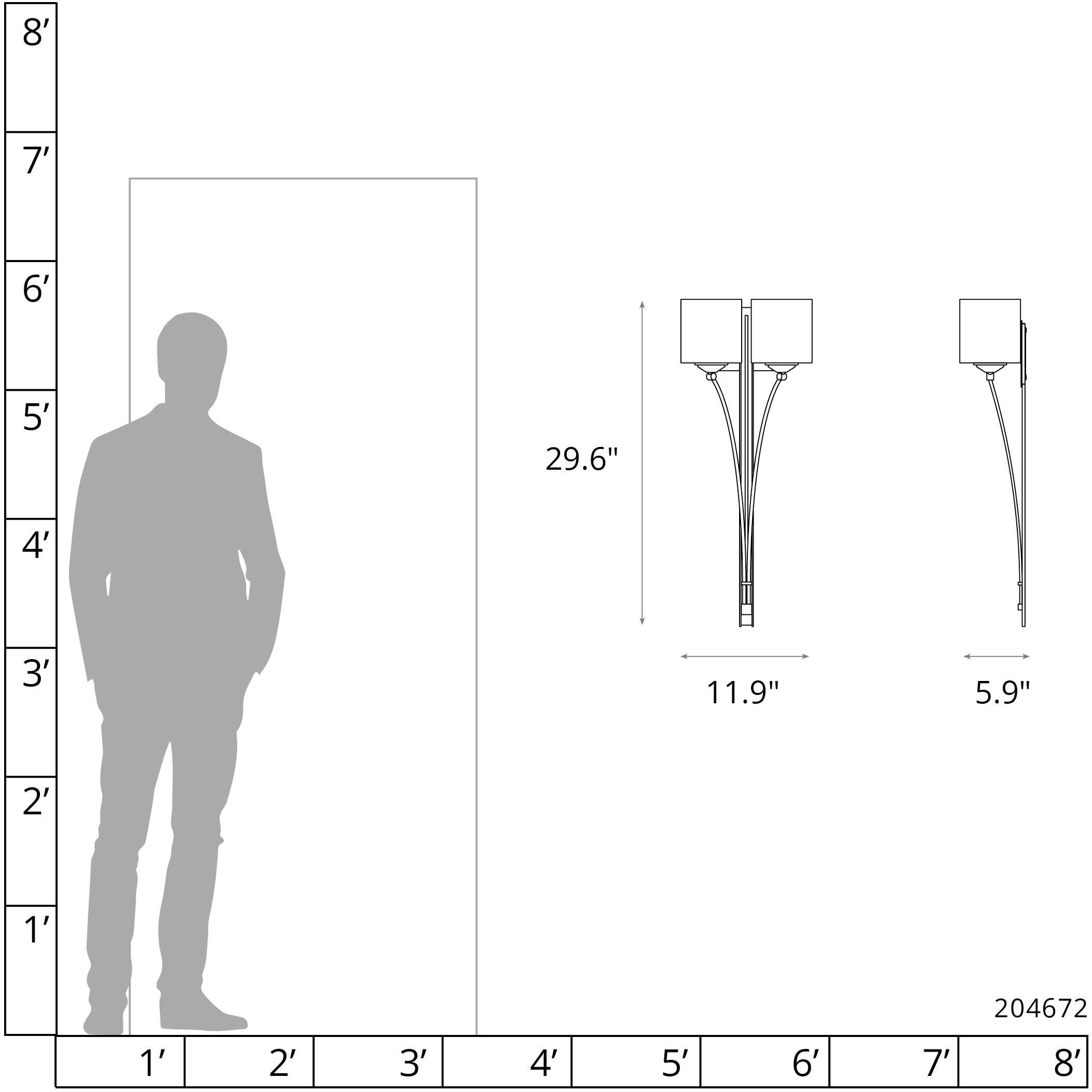 Formae 2 Light 11.9 inch Modern Brass Sconce Wall Light