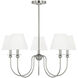 Drew & Jonathan Elsay 5 Light 29.75 inch Brushed Nickel Chandelier Ceiling Light, Medium