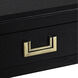 Samantha 35.5 X 13 inch Black and Antique Gold Console Table