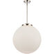 Franklin Restoration Beacon 1 Light 18 inch Polished Nickel Pendant Ceiling Light in Incandescent, Matte White