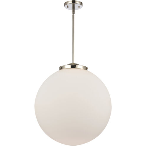 Franklin Restoration Beacon 1 Light 18 inch Polished Nickel Pendant Ceiling Light in Incandescent, Matte White