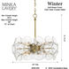 Winter 8 Light 22 inch Soft Brass Pendant Ceiling Light