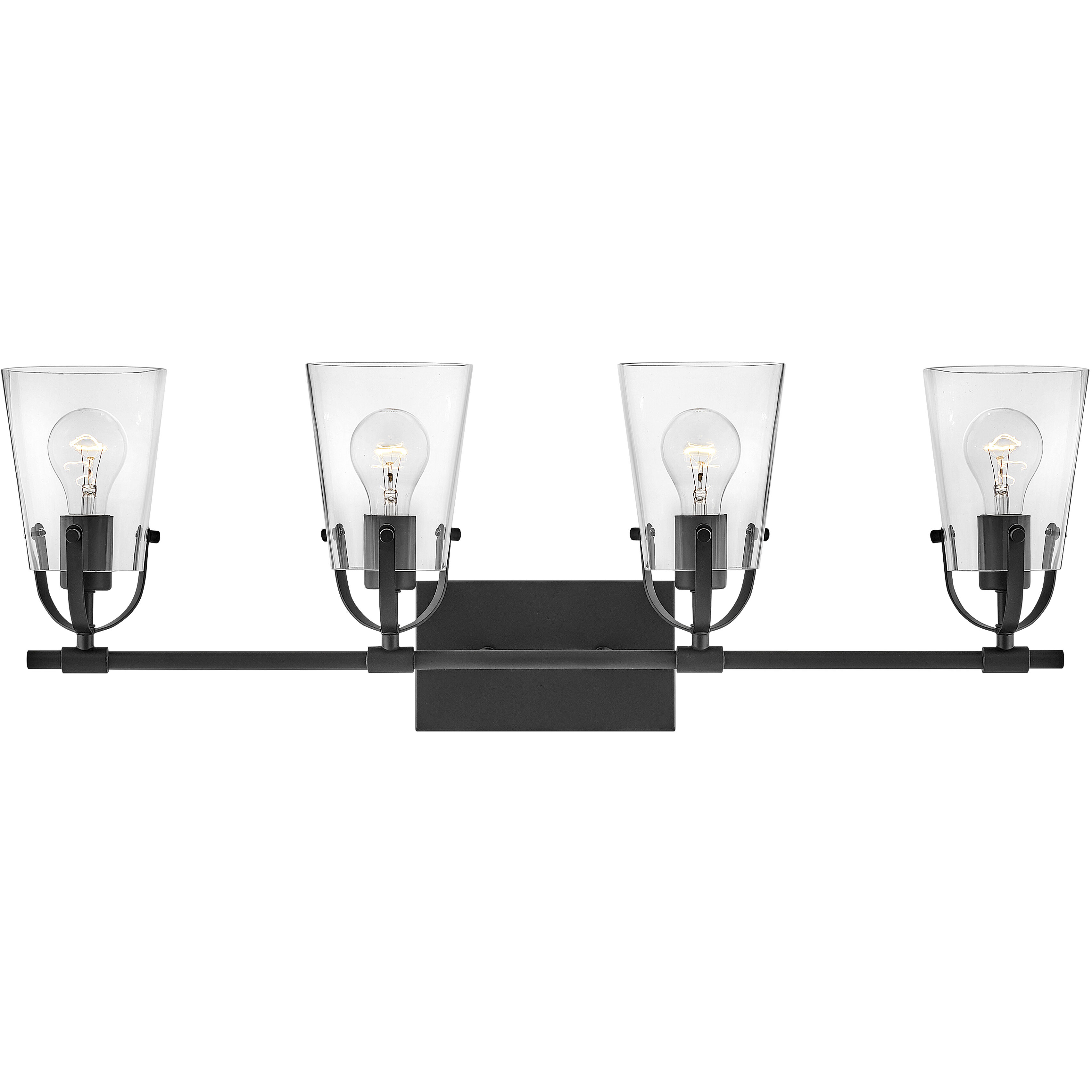 Foster 4 Light 31.75 inch Black Vanity Light Wall Light