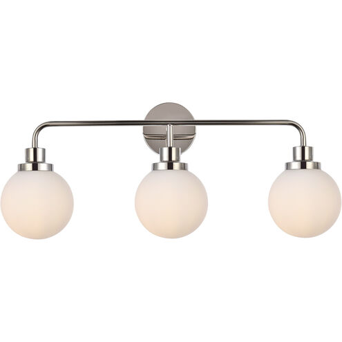 Hanson 3 Light 28 inch Polish Nickel Bath Sconce Wall Light
