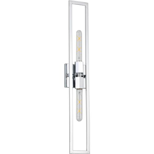 Wisteria 2 Light 4.5 inch Polished Chrome Decorative Wall Sconce Wall Light
